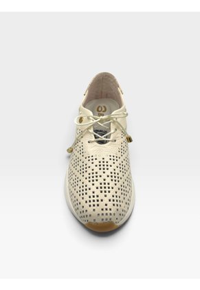 Tenis De Cuero Para Mujer Crema Luna Bont