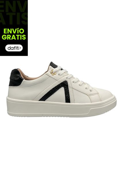 Tenis Dama Marfil Negro Bont Flower