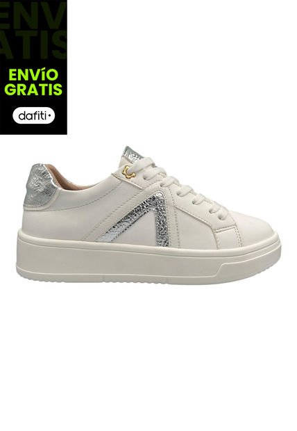 Tenis Dama Marfil Plata Bont Flower