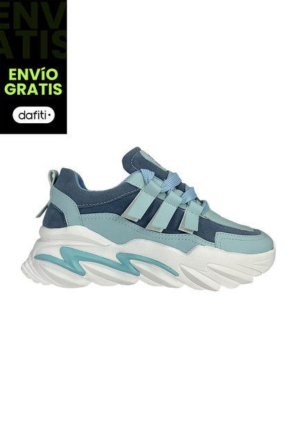 Tenis Deportivo Bont Mujer Celeste Golden