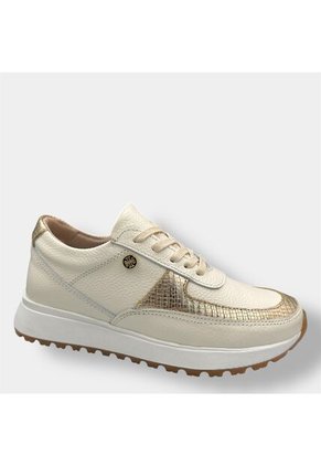 Tenis Beige Mujer En CUERO Deportivo Bont Catania