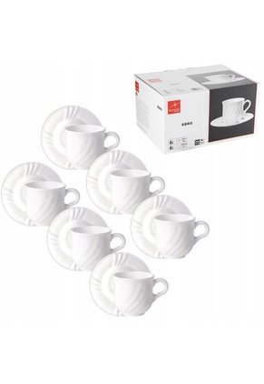 Set De Café Blanco Ebro 12 Piezas, 6 Puestos Bormioli Rocco