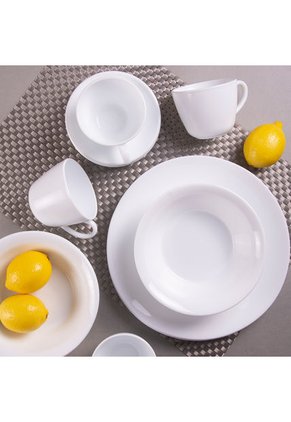 Vajilla Blanca Bormioli Ronda 16 Piezas 4 Puestos