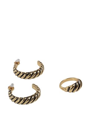 Kit De Aretes Y Anillo Para Mujer Canali Oro Bosi