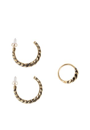 Kit De Aretes Y Anillo Para Mujer Canali Oro Bosi