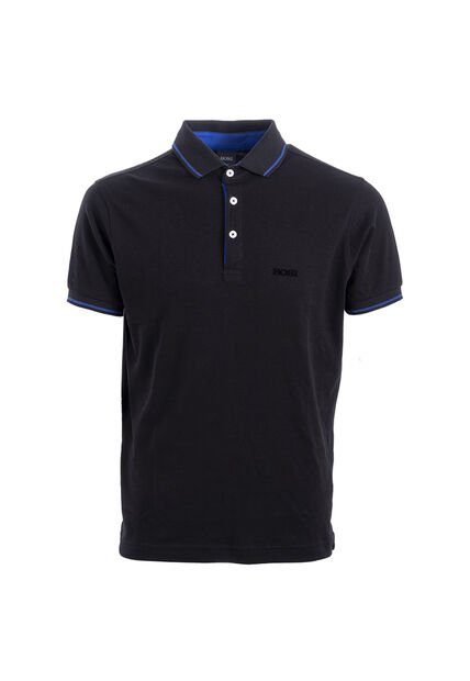 Camiseta Polo Para Hombre Carrera Negro Bosi