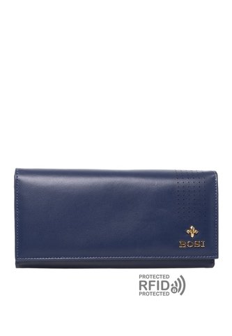 Billetera Para Mujer Elena Azul Bosi Bosi