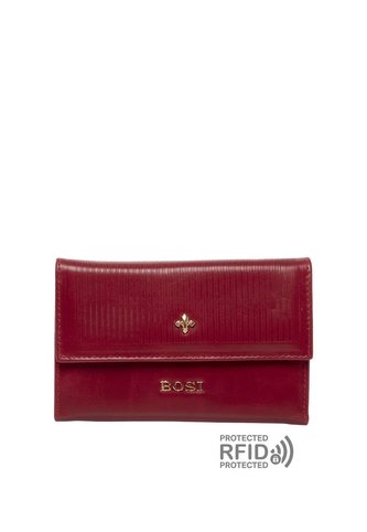 Billetera Para Mujer Laurie Rojo Bosi Bosi