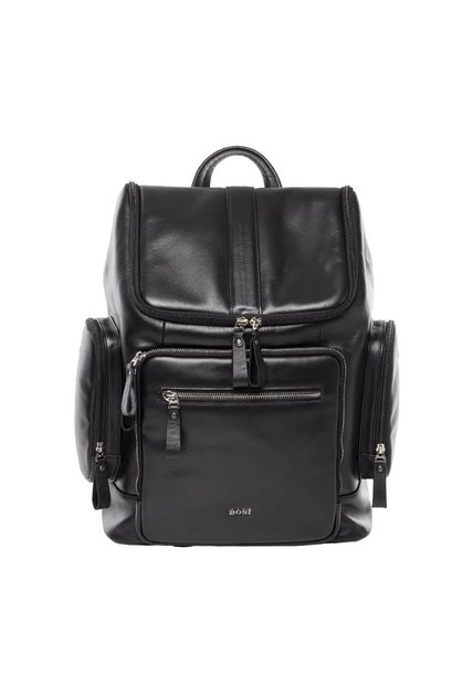 Morral En Cuero Para Hombre Zander Negro Bosi