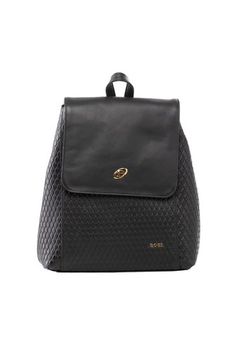 Morral En Cuero Para Mujer Solange Negro Bosi Bosi