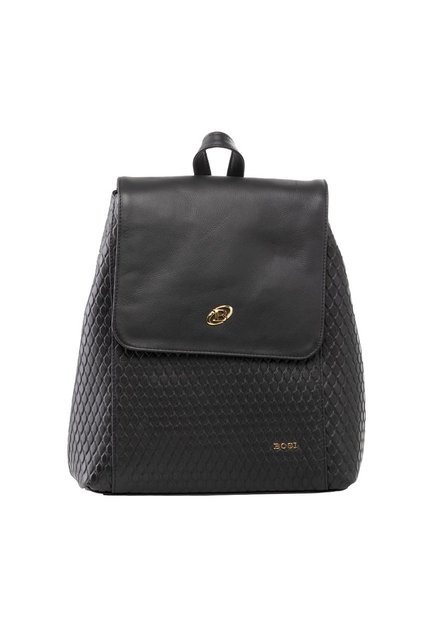 Morral En Cuero Para Mujer Solange Negro Bosi