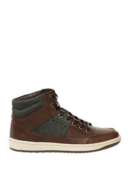 Tenis Tipo Bota Para Hombre Tasso Cafe Bosi