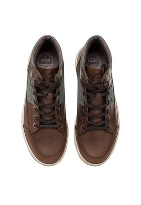 Tenis Tipo Bota Para Hombre Tasso Cafe Bosi