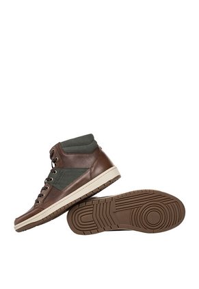 Tenis Tipo Bota Para Hombre Tasso Cafe Bosi