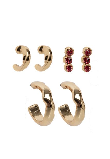 Kit De Aretes Para Mujer Redstone Oro Bosi