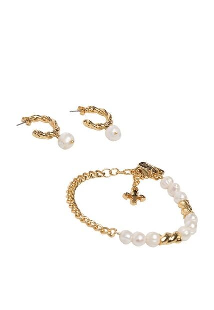 Kit De Pulsera Y Aretes Para Mujer Marche Oro Bosi