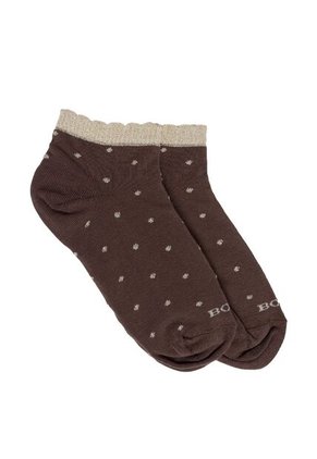 Medias Tipo Baleta Para Mujer Puntos Cafe Bosi