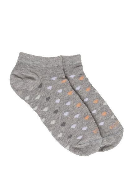 Medias Tipo Baleta Para Mujer Hearts Gris Bosi