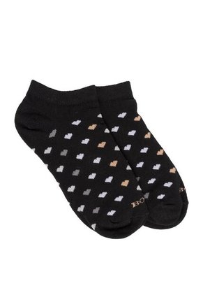 Medias Tipo Baleta Para Mujer Hearts Negro Bosi