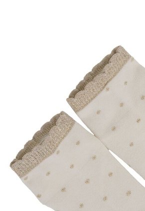 Medias Tipo Baleta Para Mujer Puntos Beige Bosi