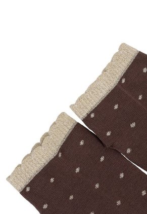 Medias Tipo Baleta Para Mujer Puntos Cafe Bosi