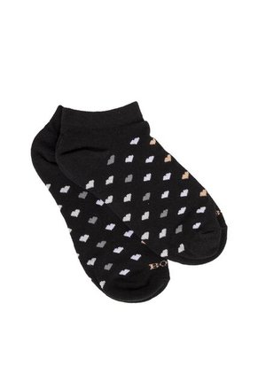 Medias Tipo Baleta Para Mujer Hearts Negro Bosi