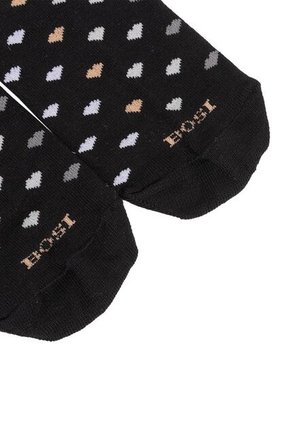 Medias Tipo Baleta Para Mujer Hearts Negro Bosi