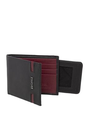 Billetera Para Hombre Bayer Negro Bosi