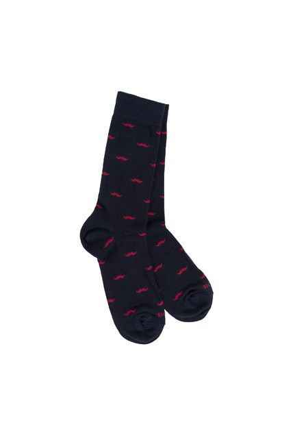 Medias Para Hombre Bigotes Azul Bosi