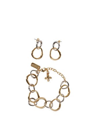 Kit De Pulsera Y Aretes Para Mujer Romani Oro Bosi Bosi
