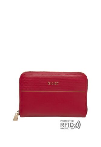 Billetera Para Mujer Coral Rojo Bosi Bosi