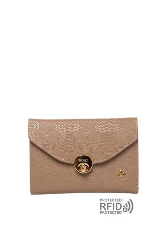 Billetera Para Mujer Bologna Taupe Bosi Bosi