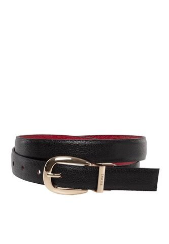 Cinturón Doble Faz Para Mujer 676 Negro Y Rojo Bosi Bosi