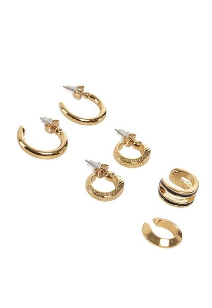 Kit De Aretes Para Mujer Lusso Oro Bosi