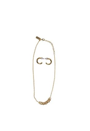 Kit De Cadena Y Aretes Para Mujer Glow Oro Bosi