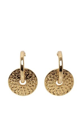Kit De Cadena Y Aretes Para Mujer Moneda Oro Bosi