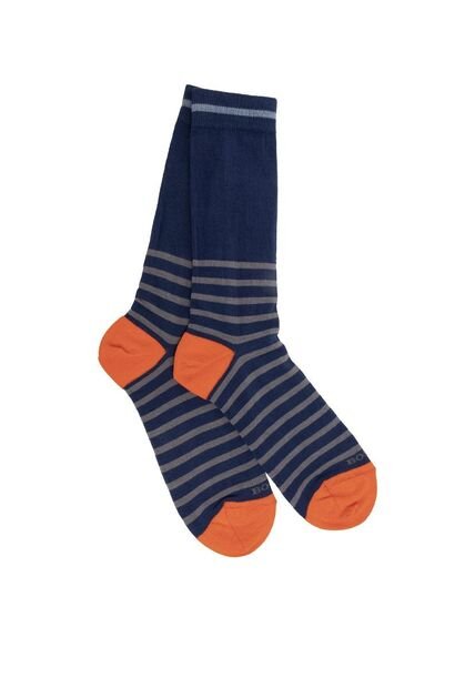 Medias Para Hombre Franjas Azul Bosi