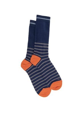 Medias Para Hombre Franjas Azul Bosi