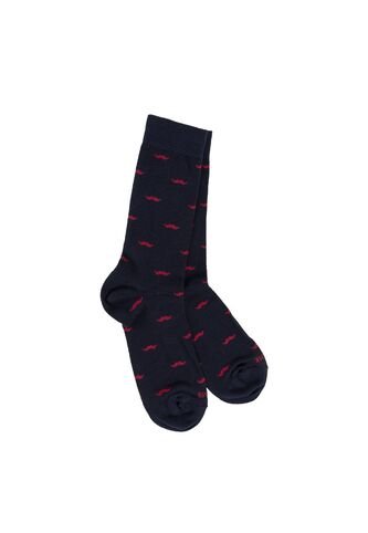 Medias Para Hombre Bigotes Azul Bosi Bosi