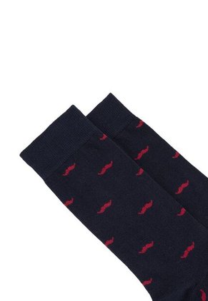 Medias Para Hombre Bigotes Azul Bosi