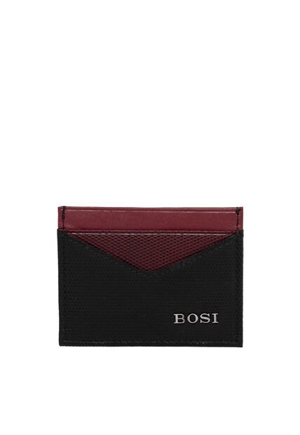 Tarjetero Para Hombre Chap Negro Bosi