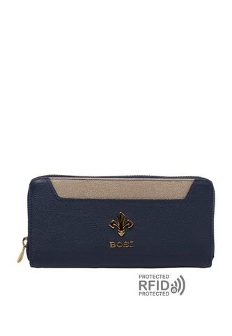 Billetera Para Mujer Lombardia Azul Bosi Bosi