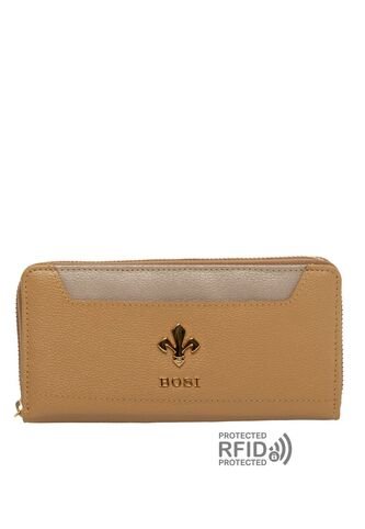 Billetera Para Mujer Lombardia Mostaza Bosi Bosi