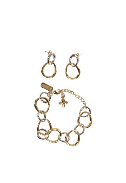 Kit De Pulsera Y Aretes Para Mujer Romani Oro Bosi