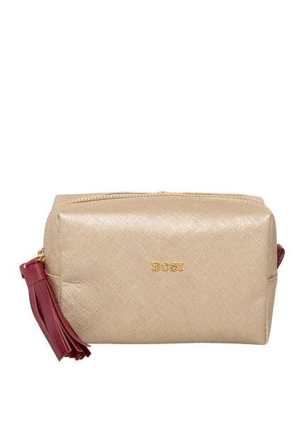 Cosmetiquera Para Mujer Tisca Dorado Bosi