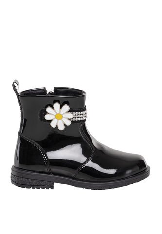 Botas Para Niña Daisies Negro Bosi Bosi Bambino