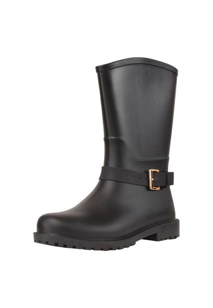 Botines Lluvia Impermeable Golden Buckle Bottplie - Negro - Compra Ahora |  Dafiti Colombia