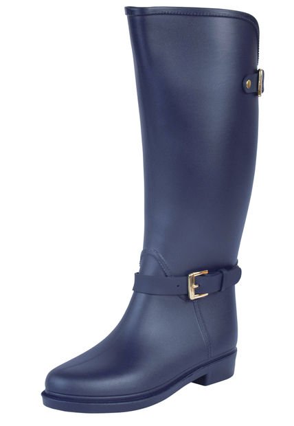 Botas Lluvia Impermeable Eternity Twin Buckle Bottplie -  Azul Navy