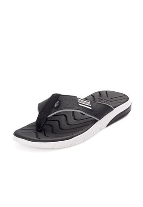 SANDALIA PLANA NEGRO BLANCO BR SPORT