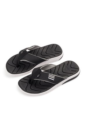 SANDALIA PLANA NEGRO BLANCO BR SPORT